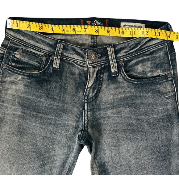 Guess Low Rise Jegging Jeans Sz 26 Maxine Fit Gray Wash Skinny Y2K 90s Grunge - Picture 3 of 9